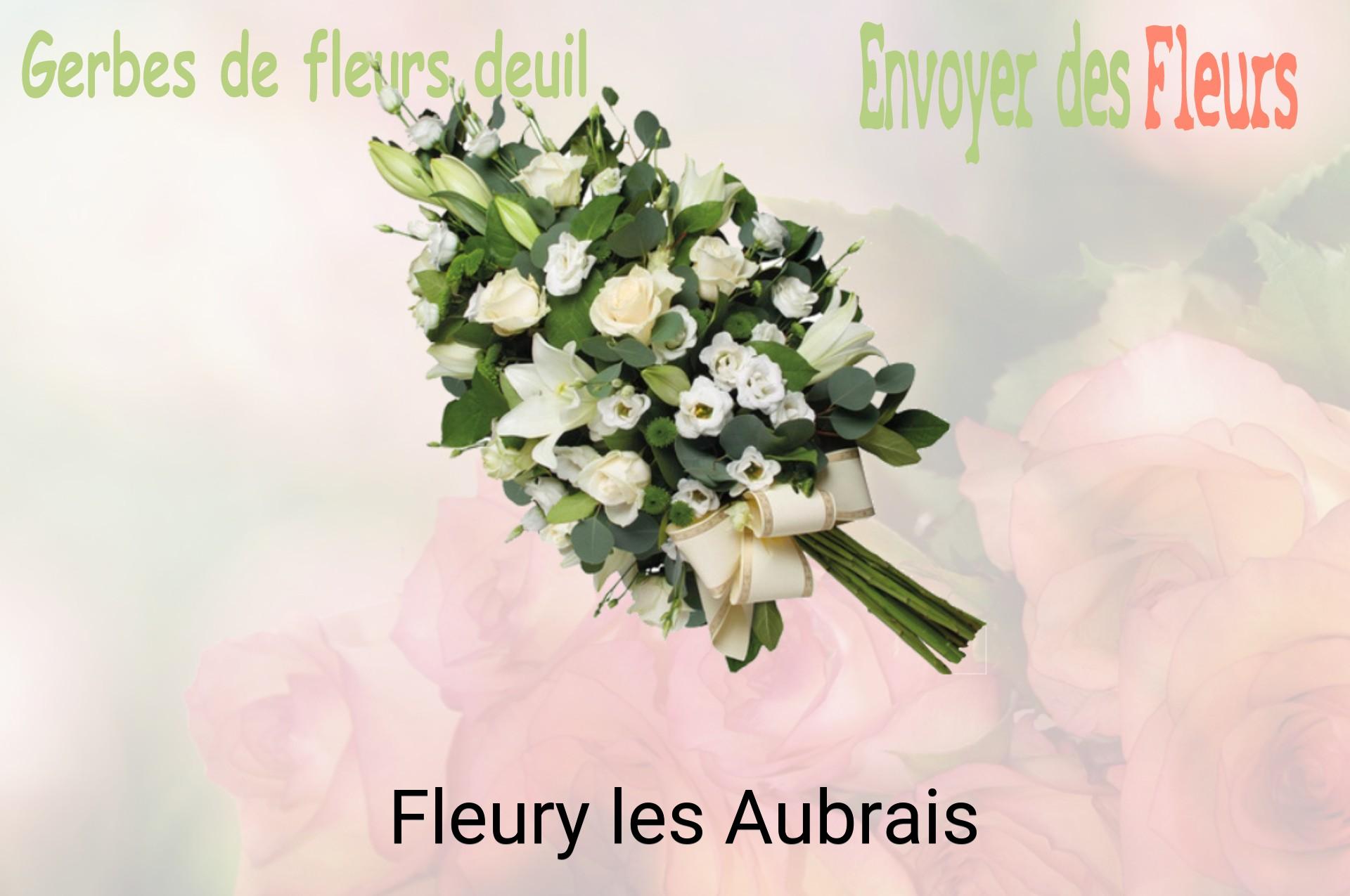 Gerbe de fleurs de deuil livrée à Fleury-les-Aubrais